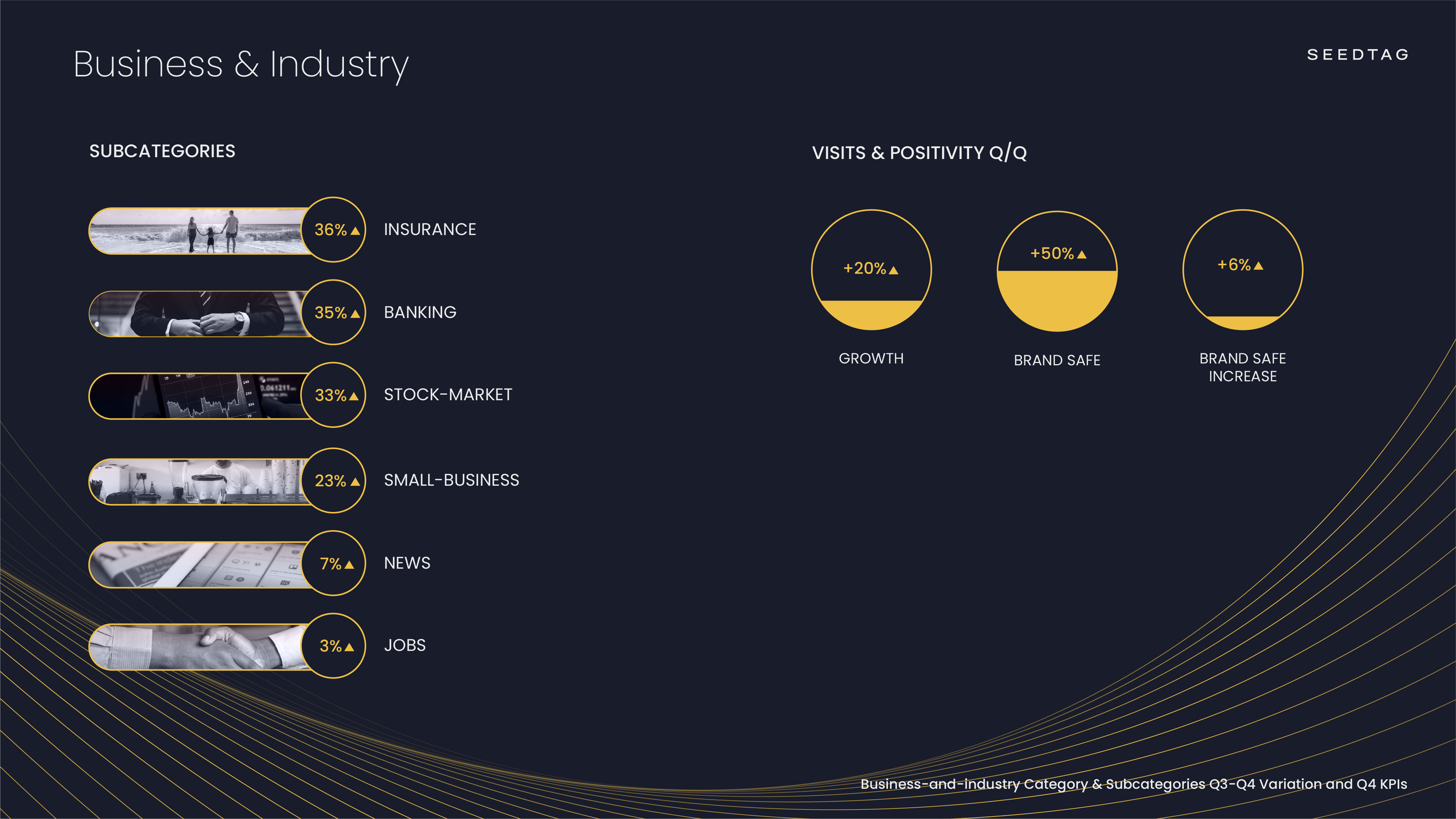 Business and Industry Category & Subcategories q3-q4 Variation and Q4 KPIs